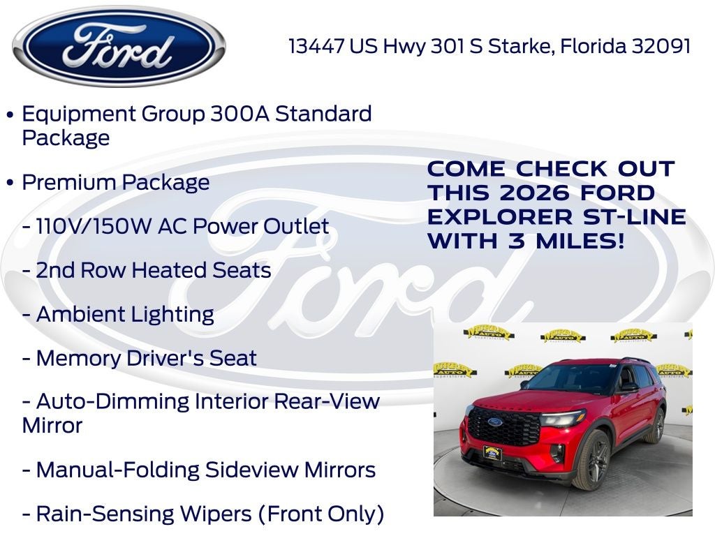 2026 Ford Explorer ST-Line 300A