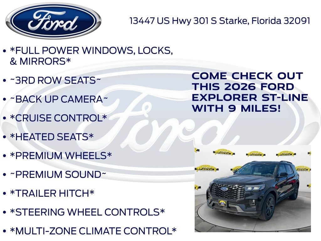 2026 Ford Explorer ST-Line 300A
