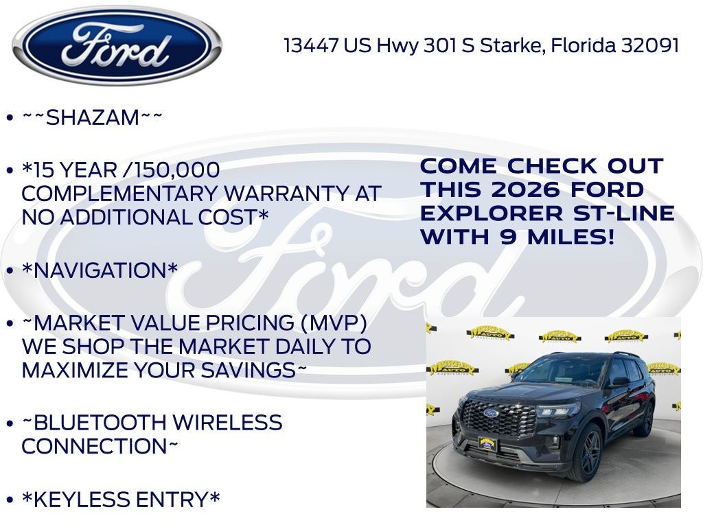 2026 Ford Explorer ST-Line 300A