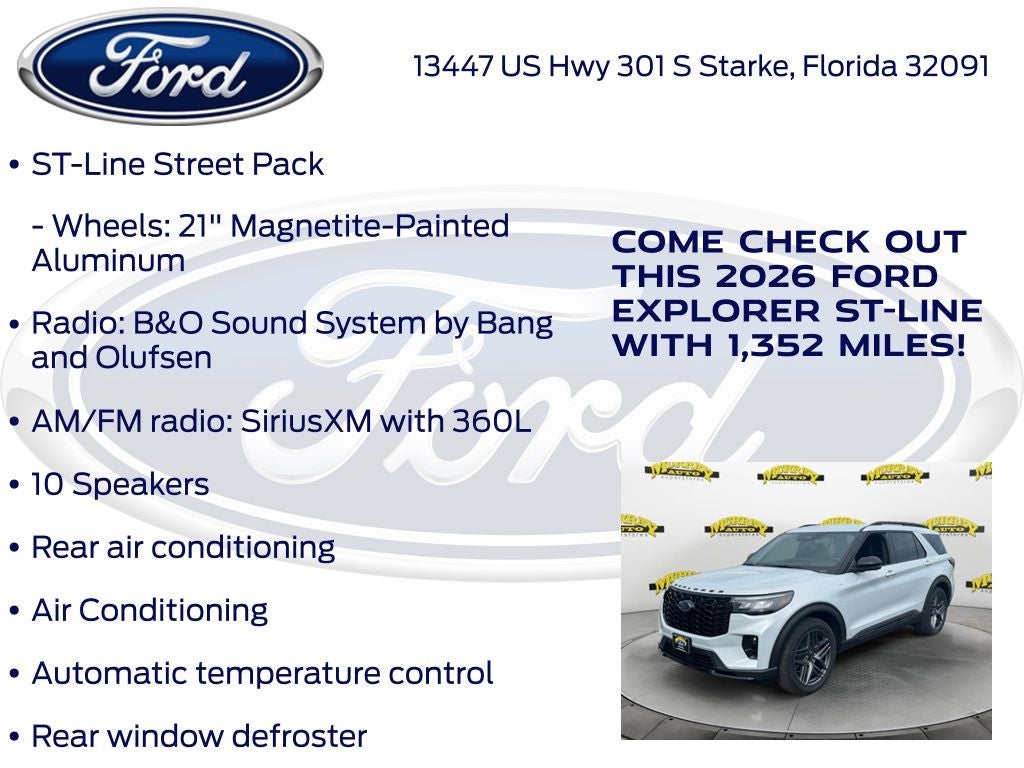 2026 Ford Explorer ST-Line 300A