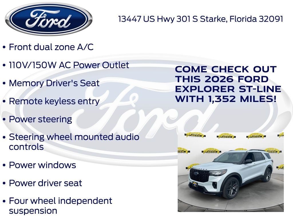 2026 Ford Explorer ST-Line 300A