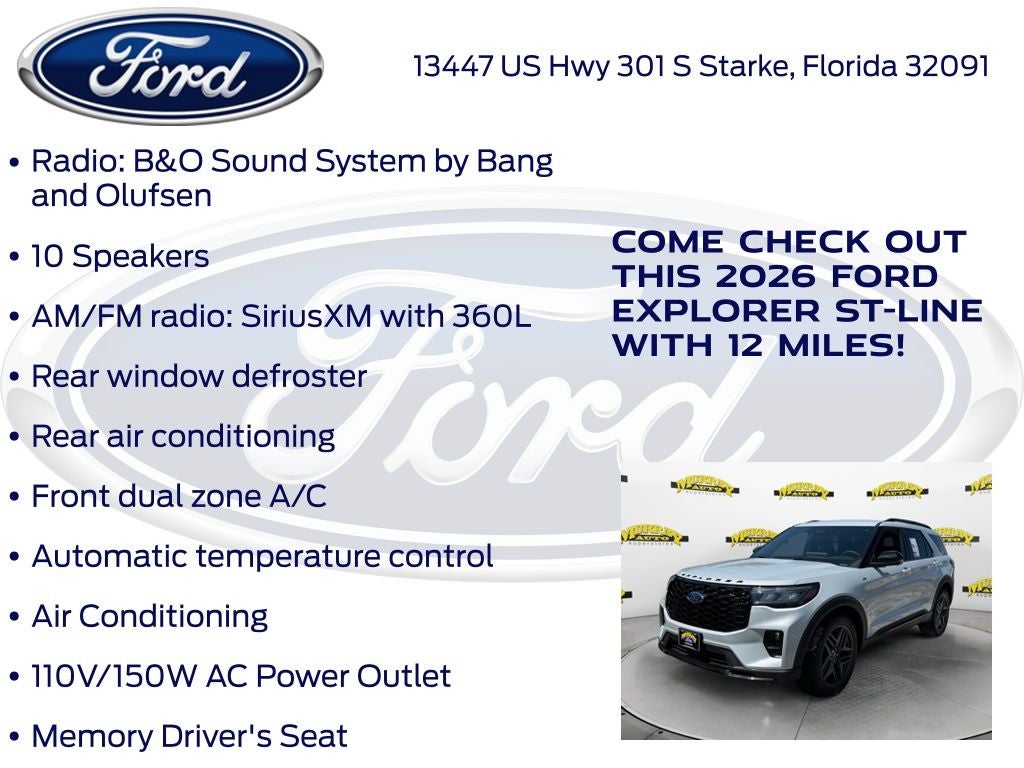 2026 Ford Explorer ST-Line 300A