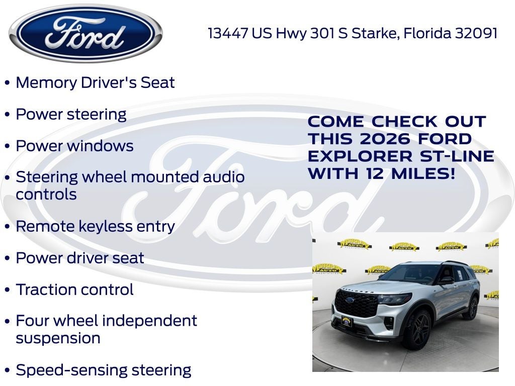 2026 Ford Explorer ST-Line 300A