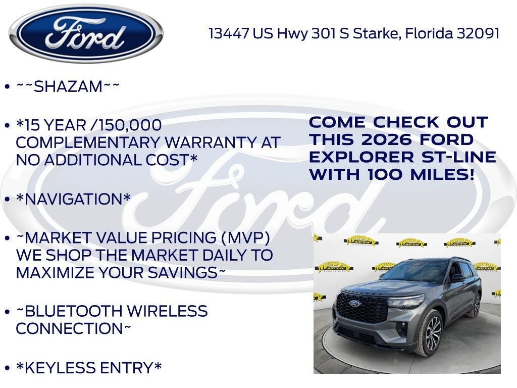 2026 Ford Explorer ST-Line 300A