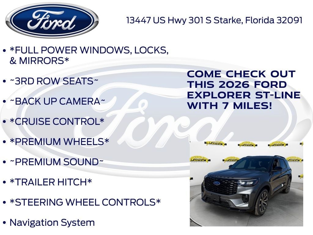 2026 Ford Explorer ST-Line 300A