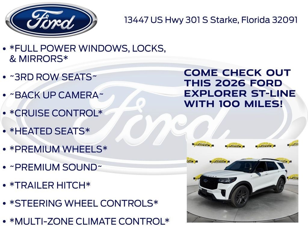 2026 Ford Explorer ST-Line 300A