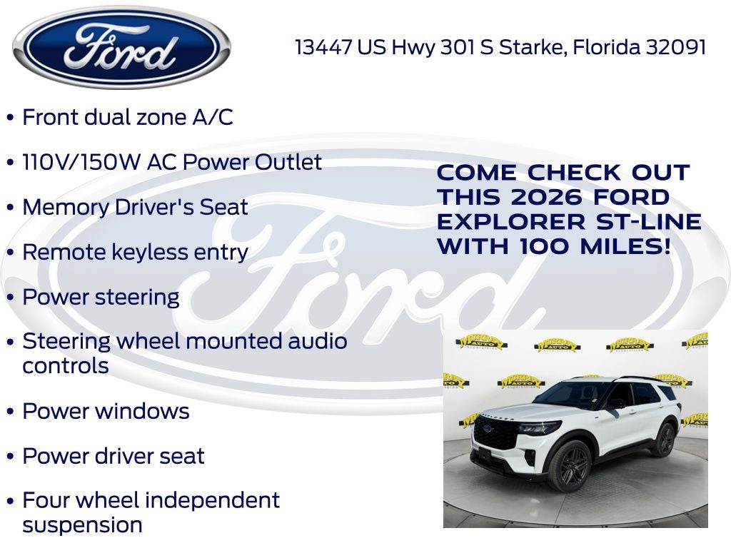 2026 Ford Explorer ST-Line 300A