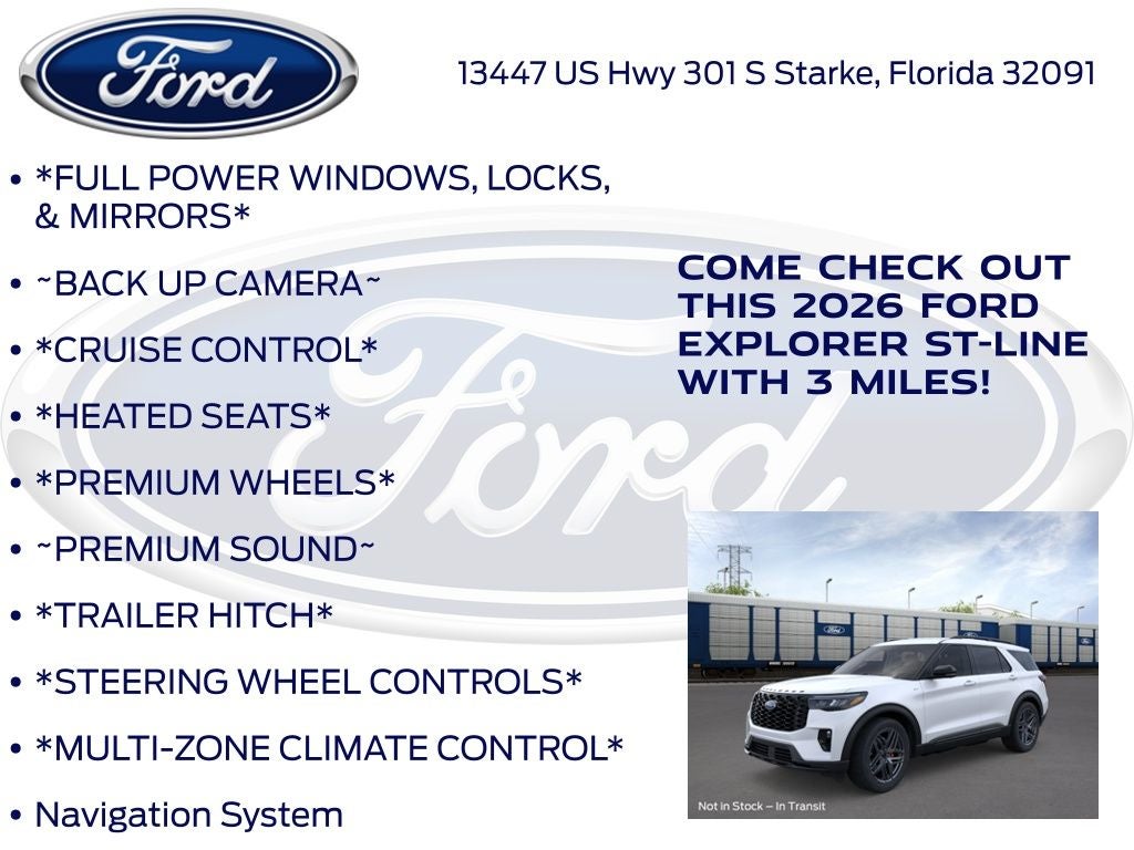 2026 Ford Explorer ST-Line 300A