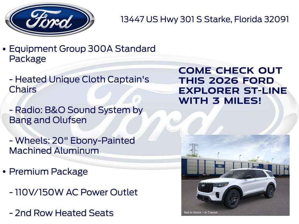 2026 Ford Explorer ST-Line 300A