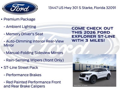 2026 Ford Explorer ST-Line 300A