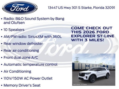 2026 Ford Explorer ST-Line 300A