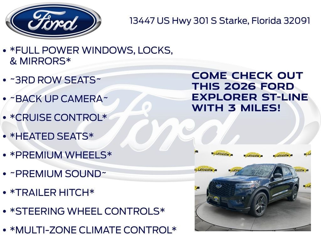 2026 Ford Explorer ST-Line 300A