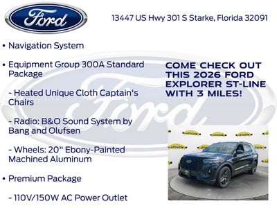2026 Ford Explorer ST-Line 300A