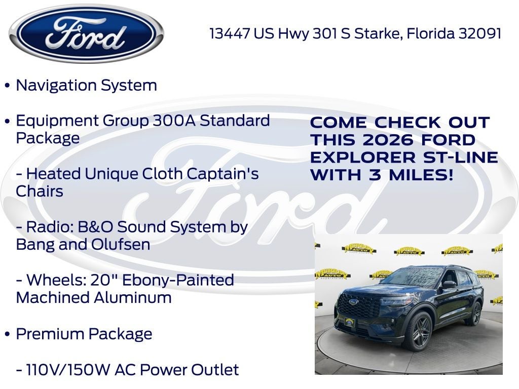 2026 Ford Explorer ST-Line 300A