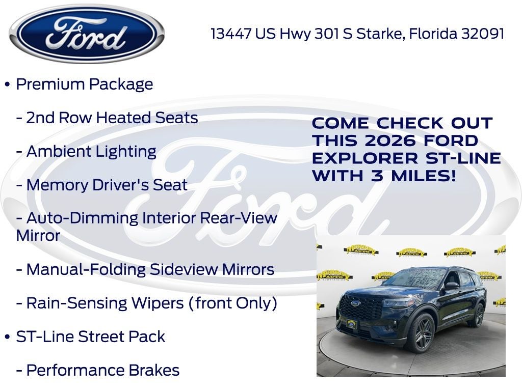 2026 Ford Explorer ST-Line 300A