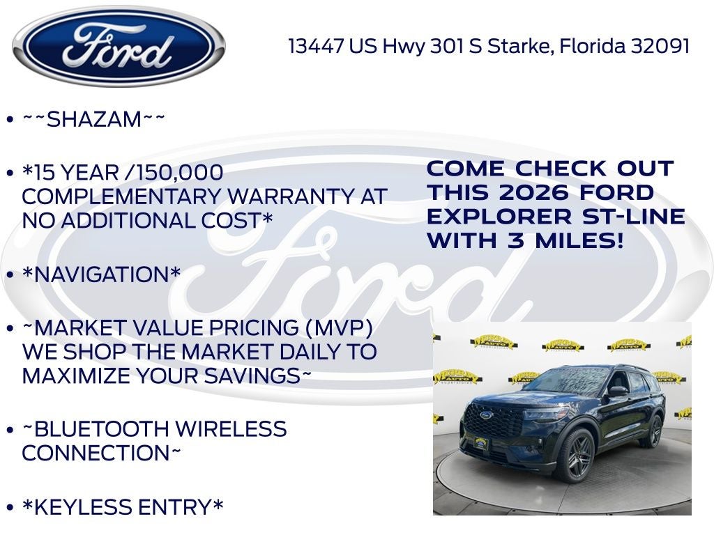 2026 Ford Explorer ST-Line 300A