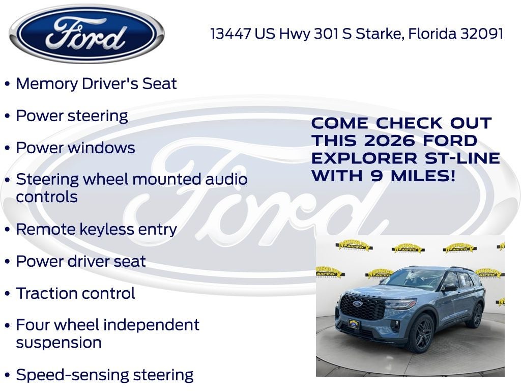 2026 Ford Explorer ST-Line 300A