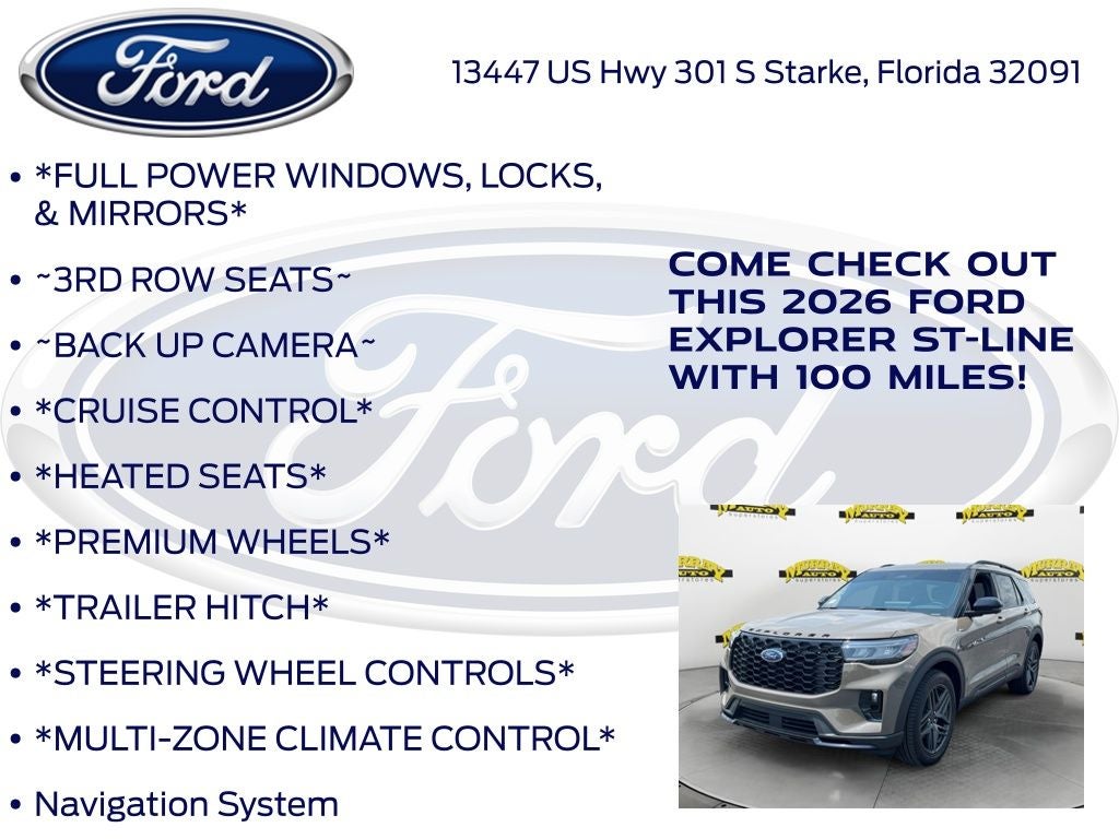 2026 Ford Explorer ST-Line 300A