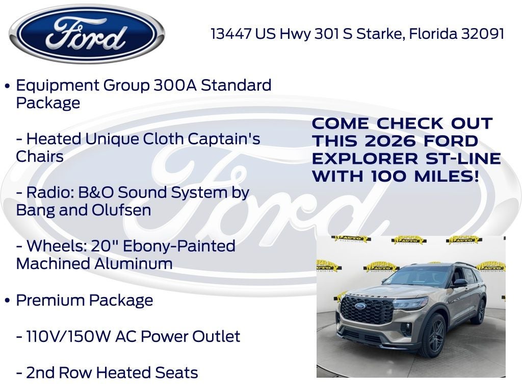 2026 Ford Explorer ST-Line 300A