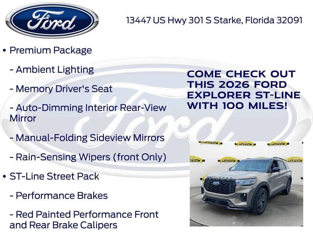 2026 Ford Explorer ST-Line 300A