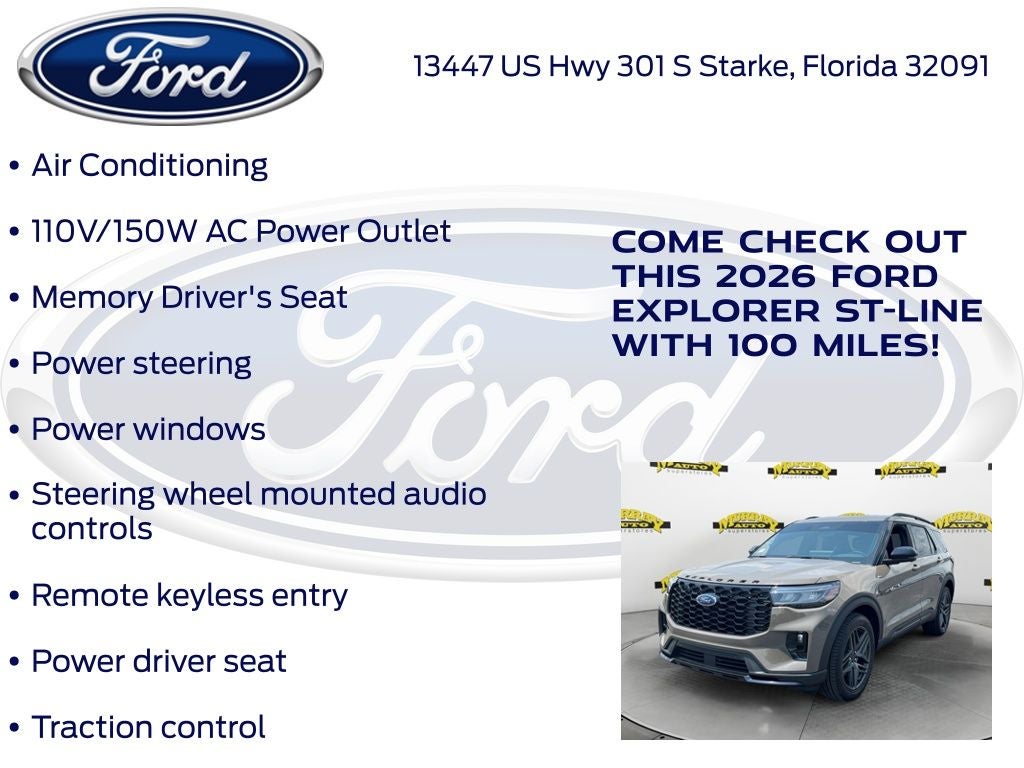 2026 Ford Explorer ST-Line 300A