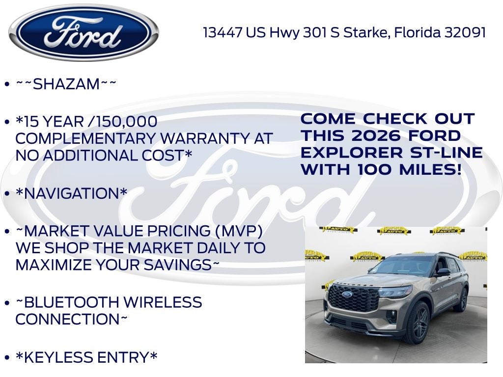 2026 Ford Explorer ST-Line 300A