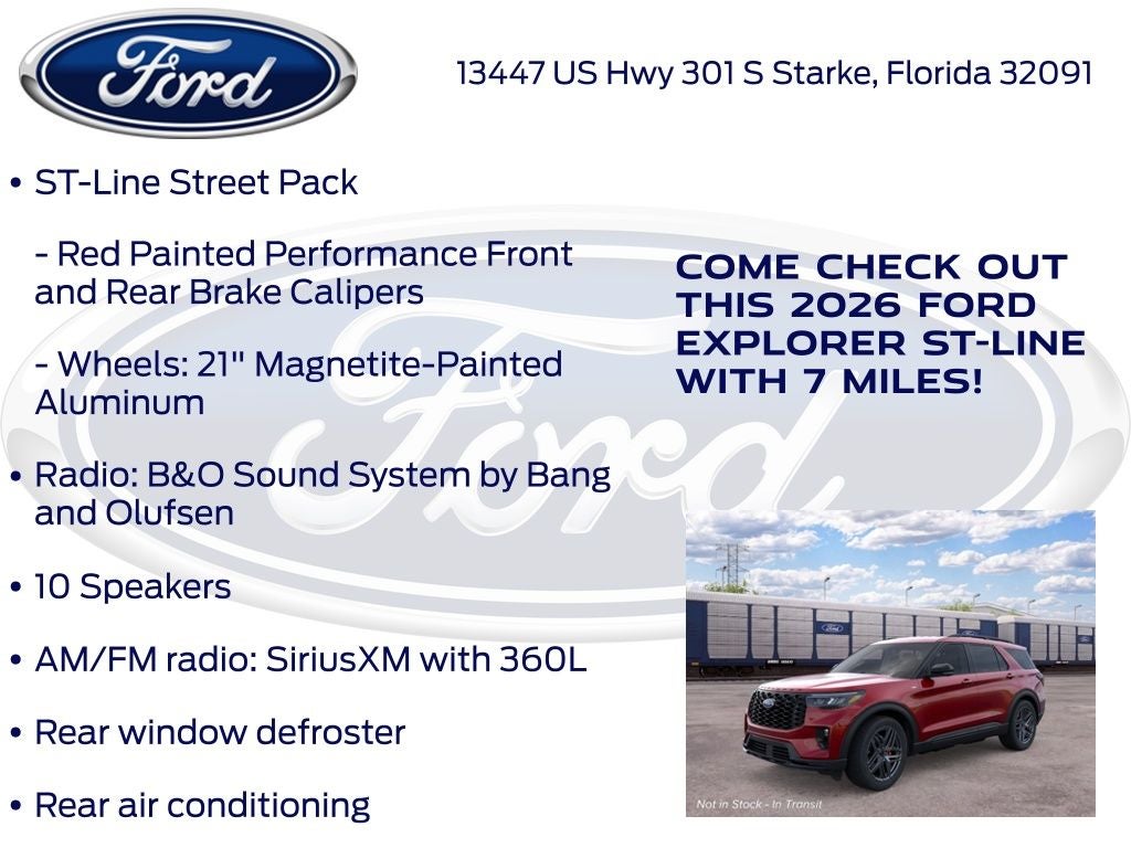 2026 Ford Explorer ST-Line 300A