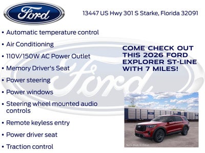 2026 Ford Explorer ST-Line 300A