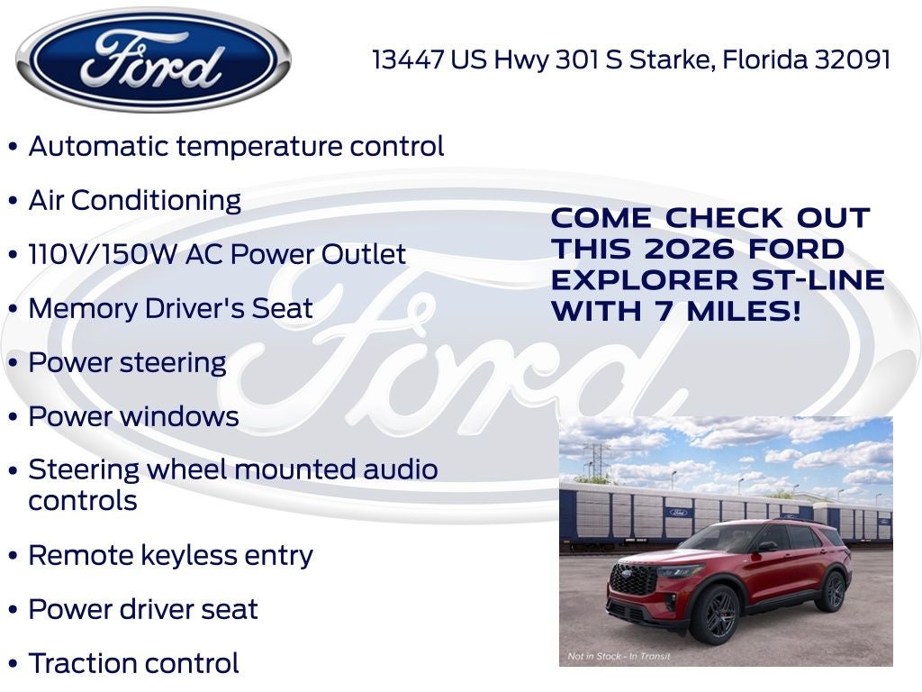 2026 Ford Explorer ST-Line 300A
