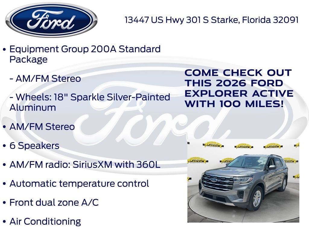 2026 Ford Explorer Active 200A