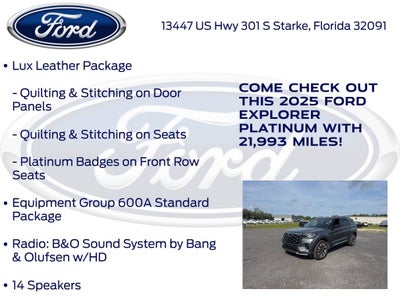 2025 Ford Explorer Platinum