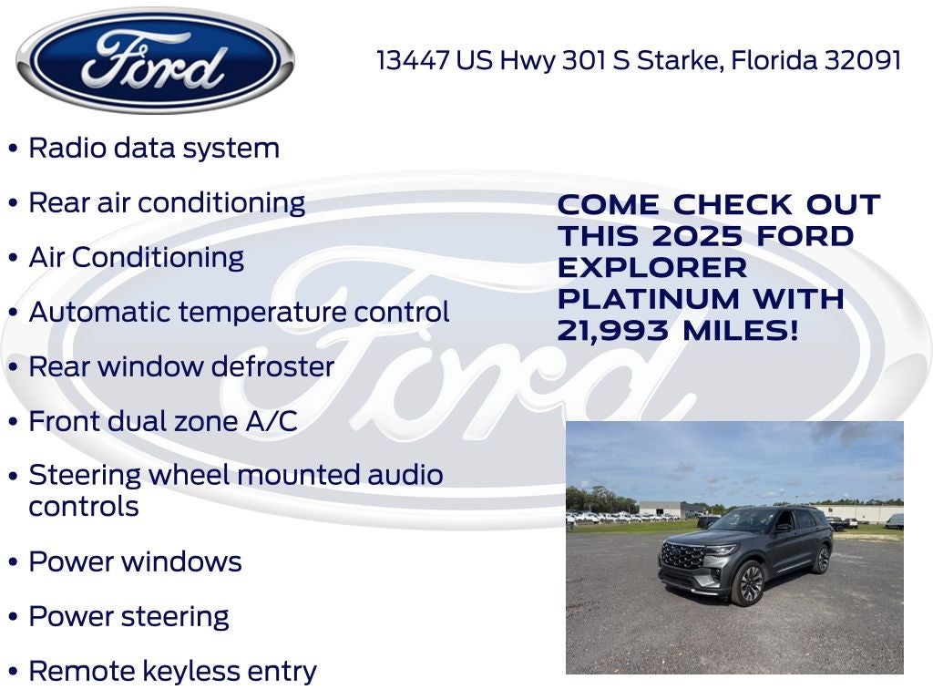 2025 Ford Explorer Platinum