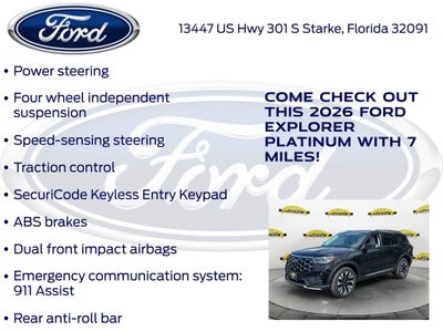 2026 Ford Explorer Platinum 600A