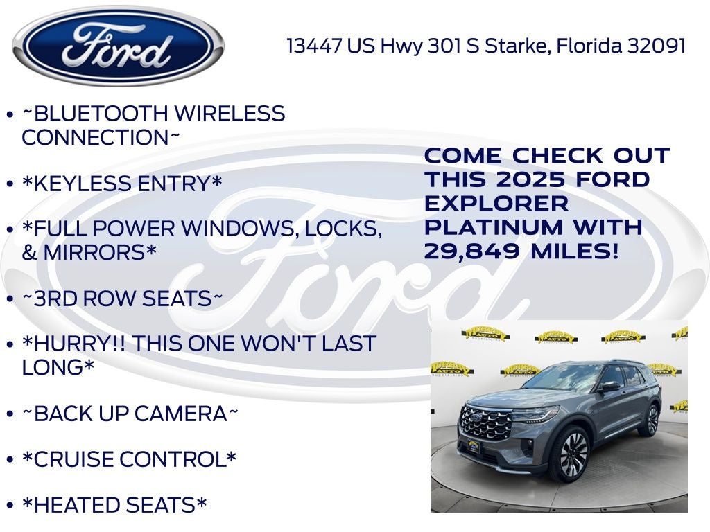 2025 Ford Explorer Platinum