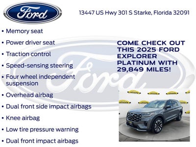 2025 Ford Explorer Platinum