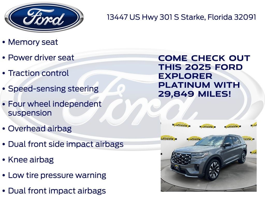 2025 Ford Explorer Platinum