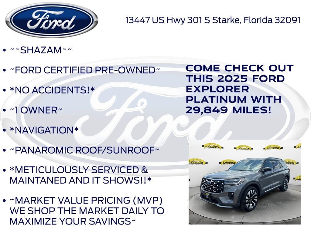 2025 Ford Explorer Platinum