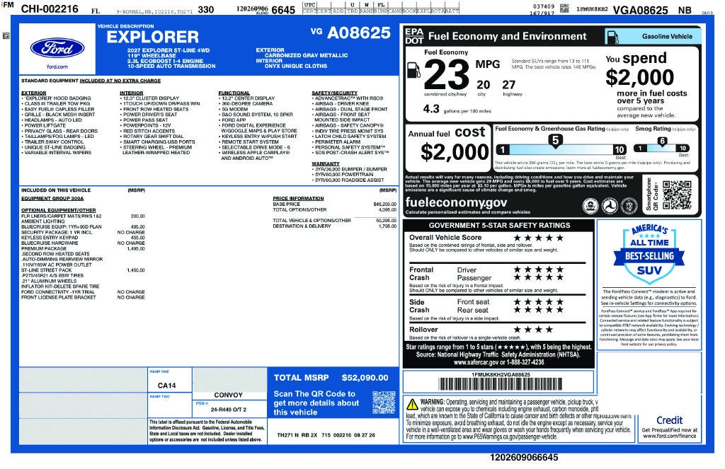 2027 Ford Explorer ST-Line 300A