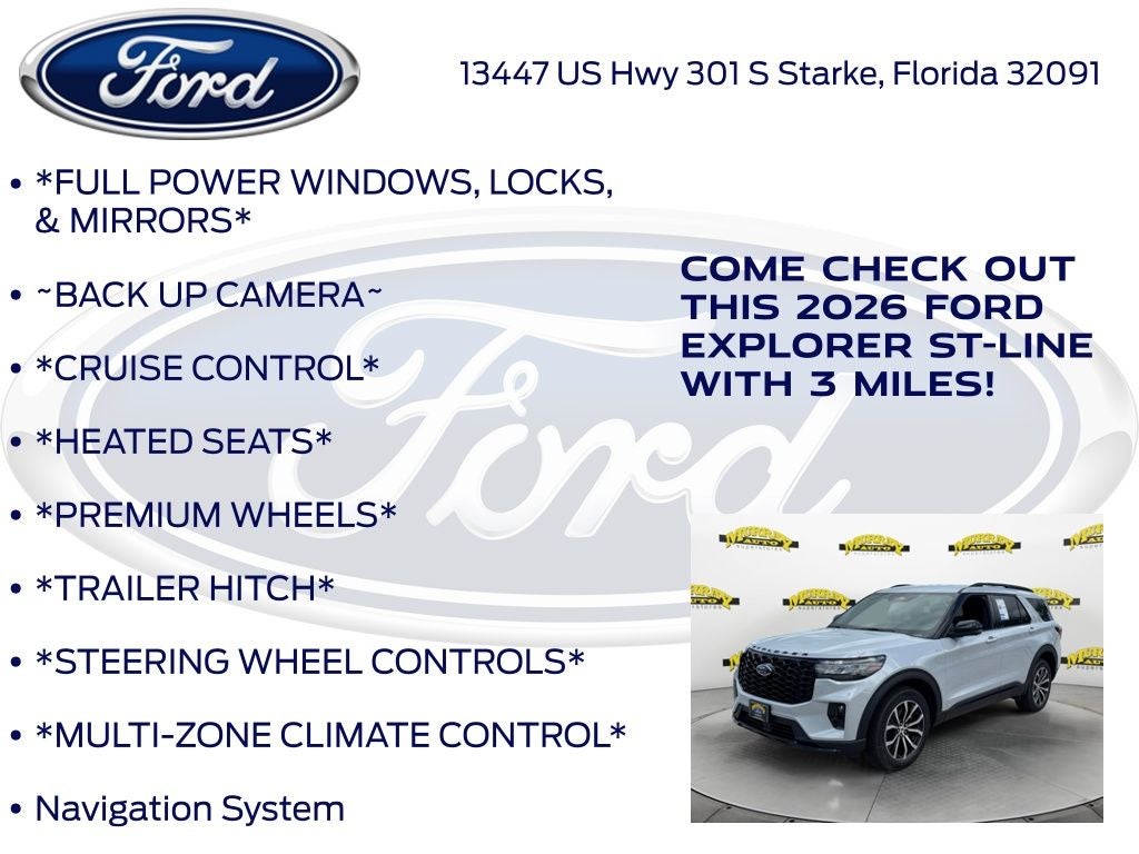 2026 Ford Explorer ST-Line 300A