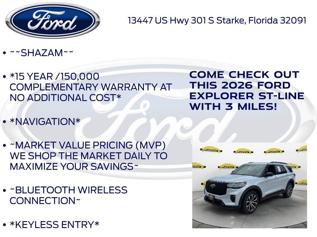 2026 Ford Explorer ST-Line 300A