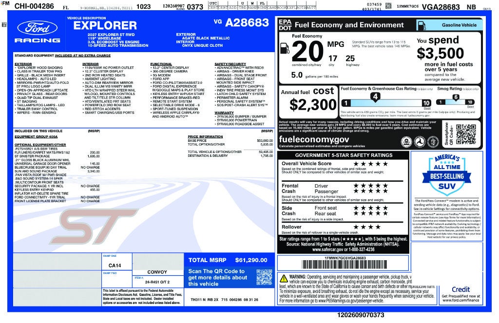 2027 Ford Explorer ST 400A