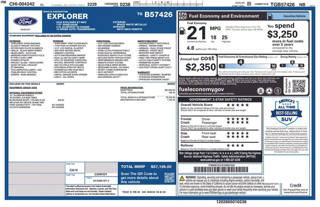 2026 Ford Explorer ST 400A