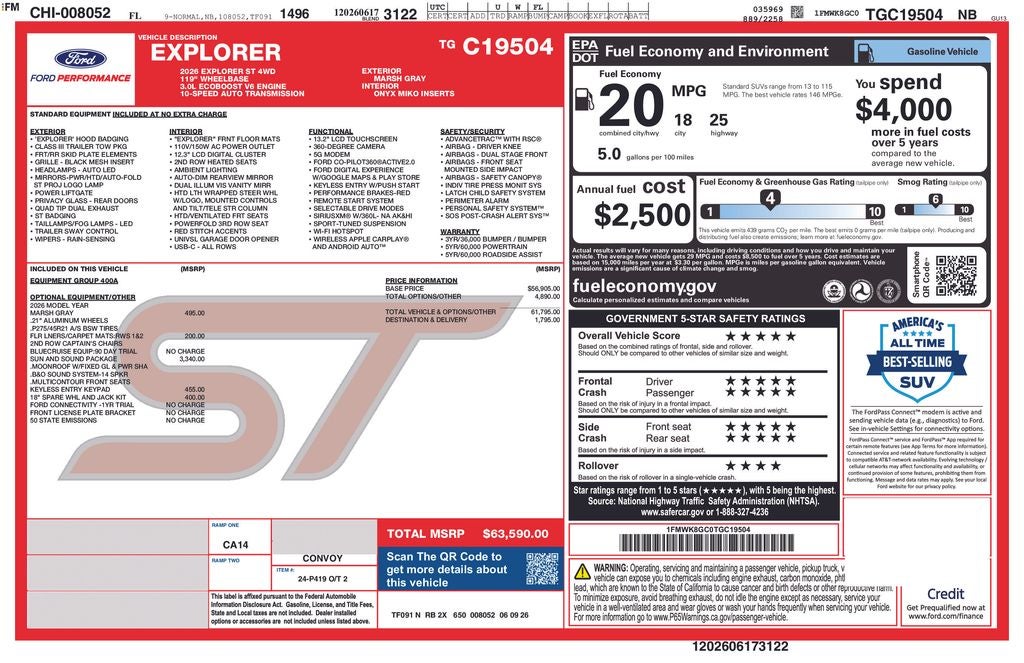 2026 Ford Explorer ST 400A