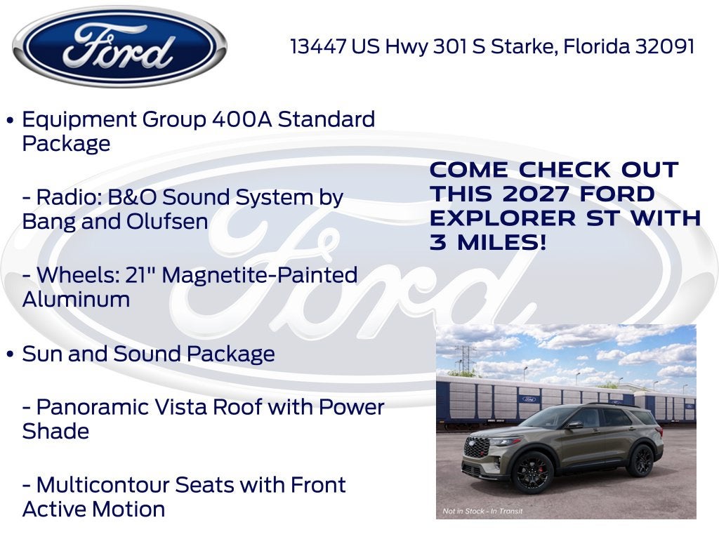 2027 Ford Explorer ST 400A
