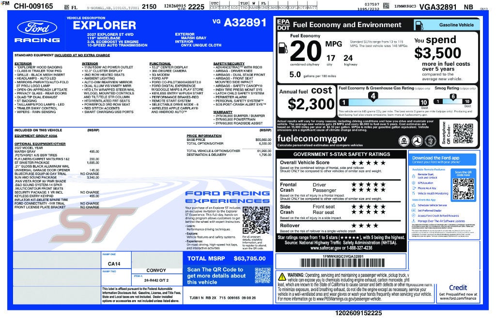 2027 Ford Explorer ST 400A