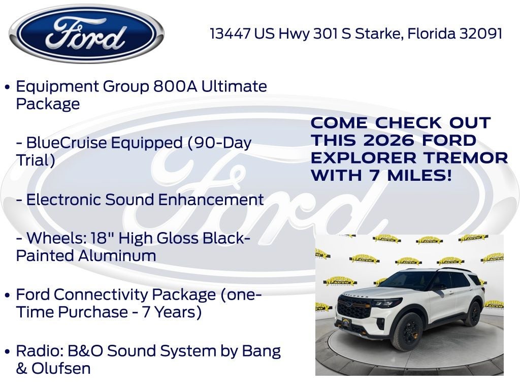 2026 Ford Explorer Tremor 800A