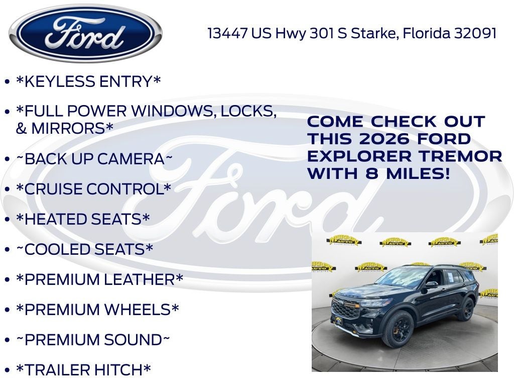 2026 Ford Explorer Tremor 800A