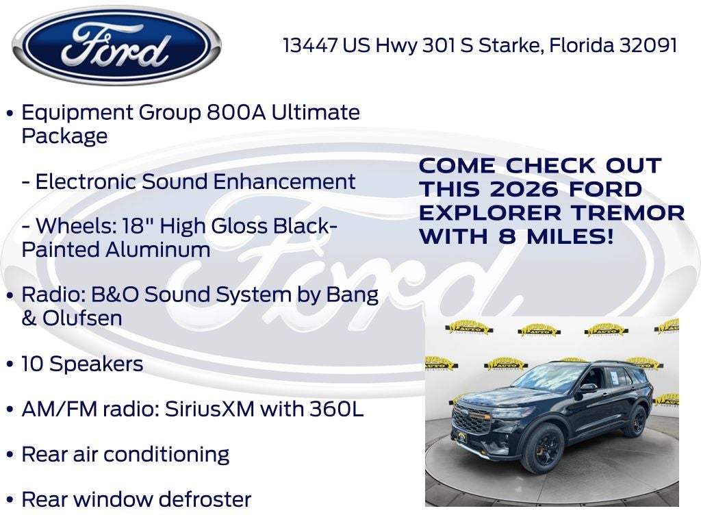 2026 Ford Explorer Tremor 800A