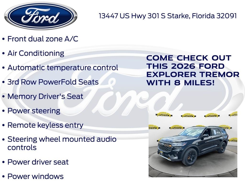 2026 Ford Explorer Tremor 800A