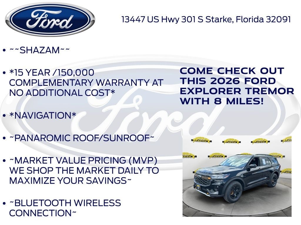 2026 Ford Explorer Tremor 800A